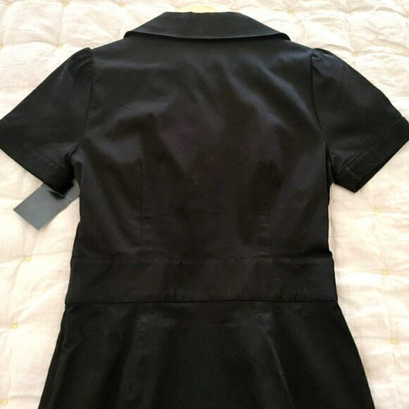 NWT Alexia Admor Women's Kayden Trench Sheath Dress in Black Size 6 - Picture 4 of 7